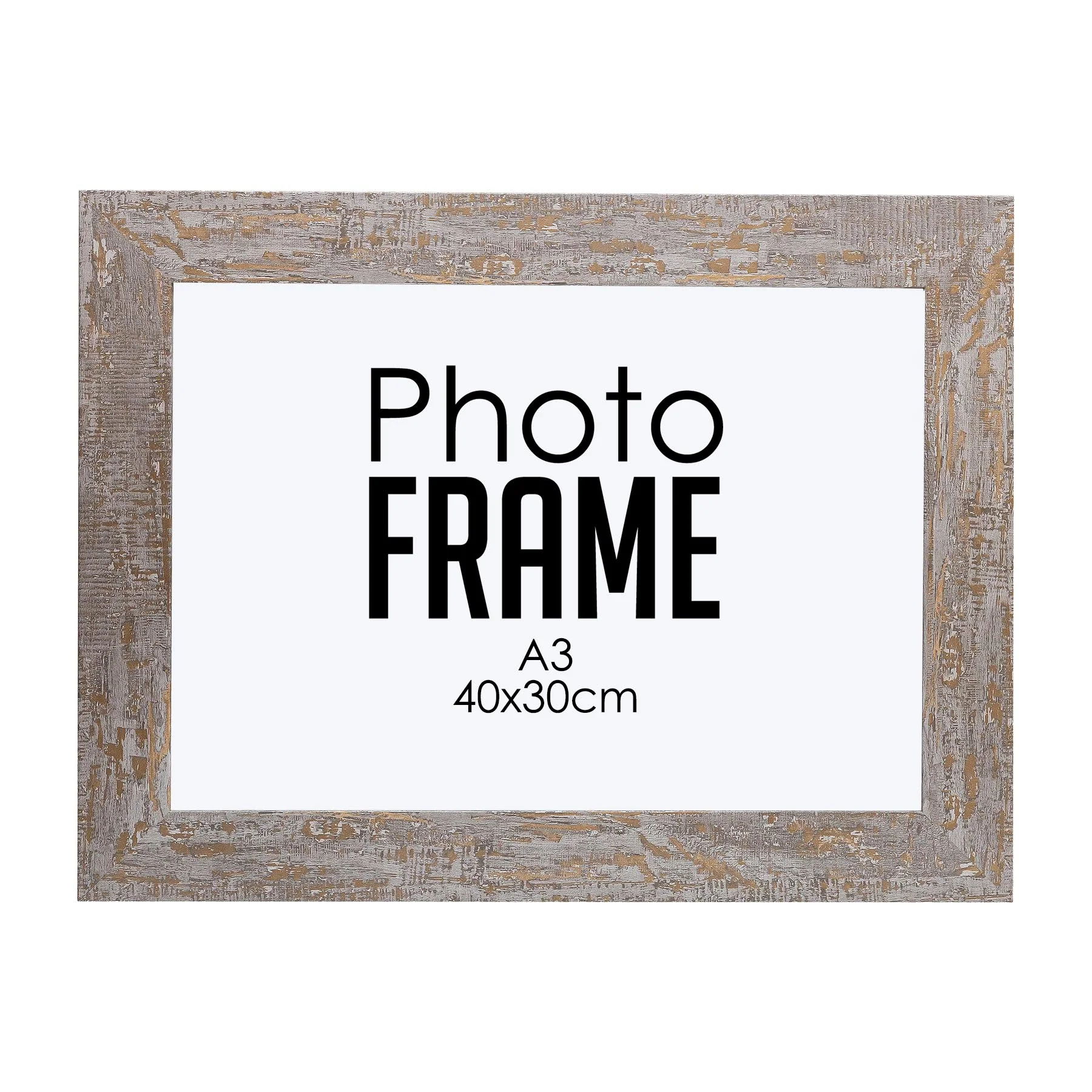 Photo Frame - A3 40x30cm- Wood Stressed (FRAME ONLY)