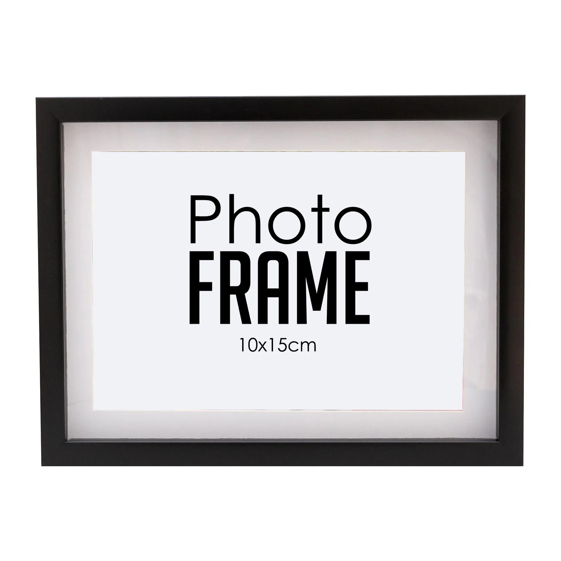 Photo Frame - A5 10x15cm - Shadow Box - Black/White (FRAME ONLY)
