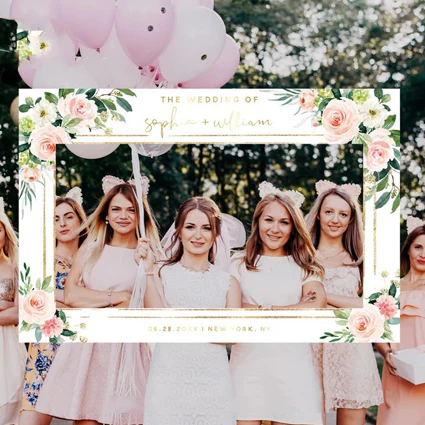 Selfie Photo Frame Prop "Wedding" - Image 2