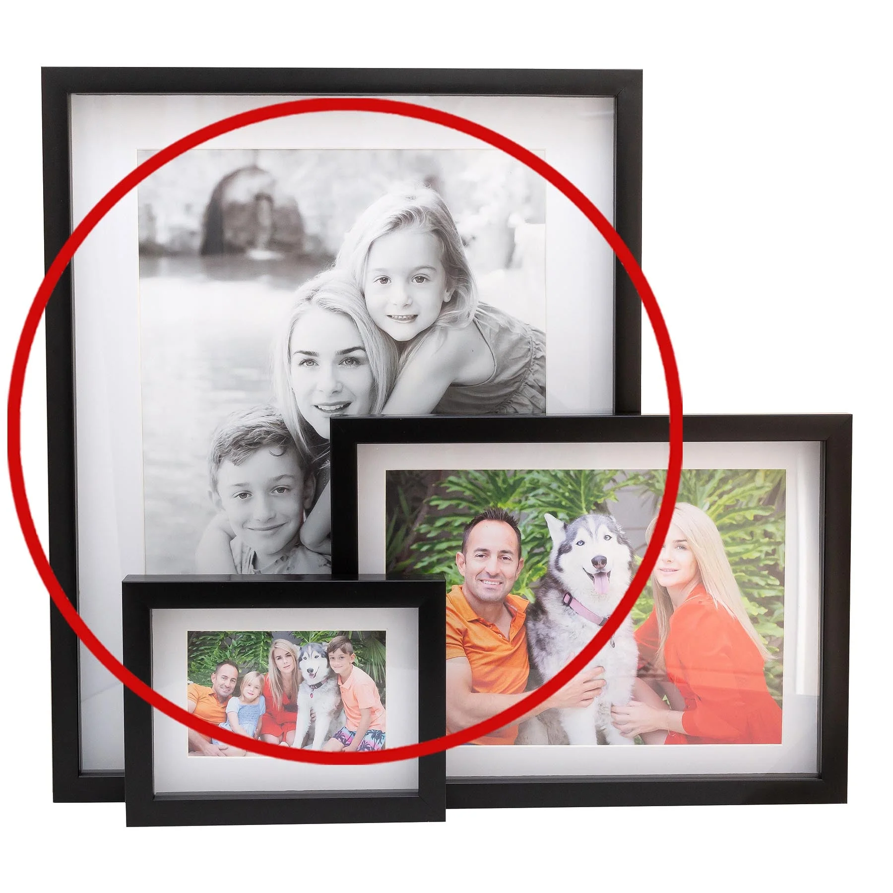 Photo Frame with multiple pictures & optional message -40x50cm - Shadow Box - Black/White - Image 7