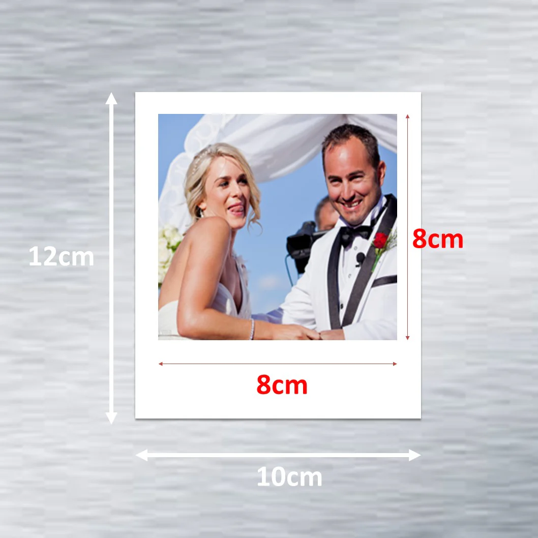 Polaroid-Styled Photo Fridge Magnets - personalised (9 PER PACK) LARGE *10cm x 12cm - Image 3