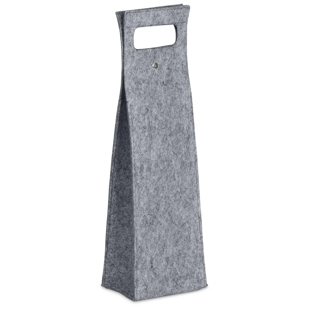 Pre-Production Sample Hoppla Velto RPET Felt Single Wine Carrier - Image 5