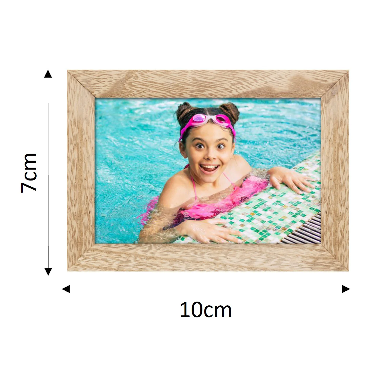 Rectangle Virtual Framed Photo Magnets Set of 9 (Light Wood Look-alike) - Image 2