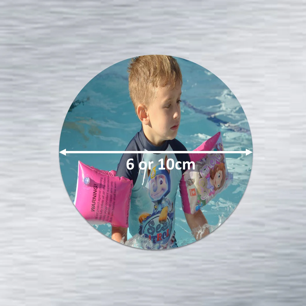 Round Photo Fridge Magnets - personalised (7 PER PACK) - Image 3