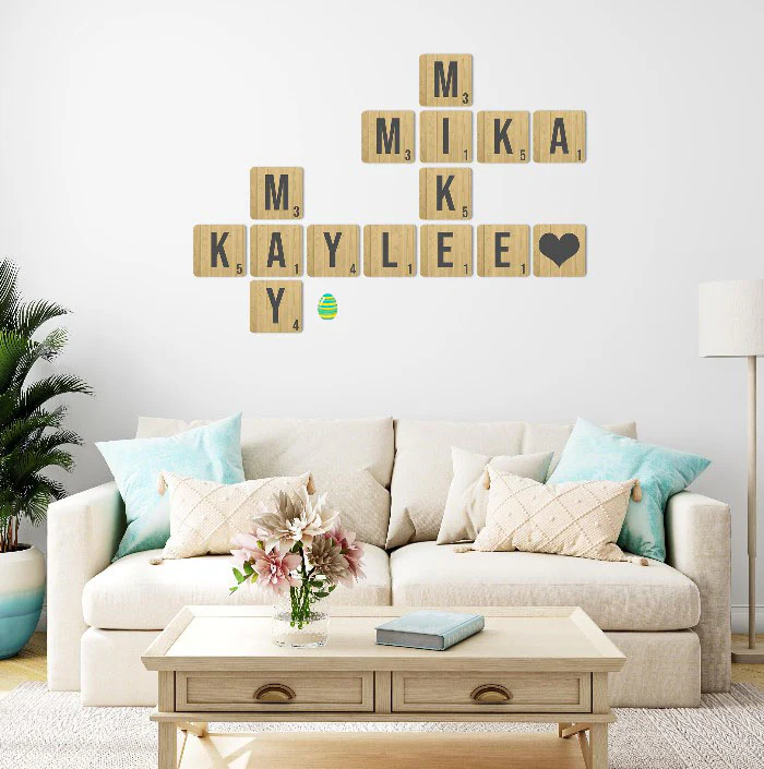 Scrabble Name Canvas Wall Art (Individual Letters) - Image 2
