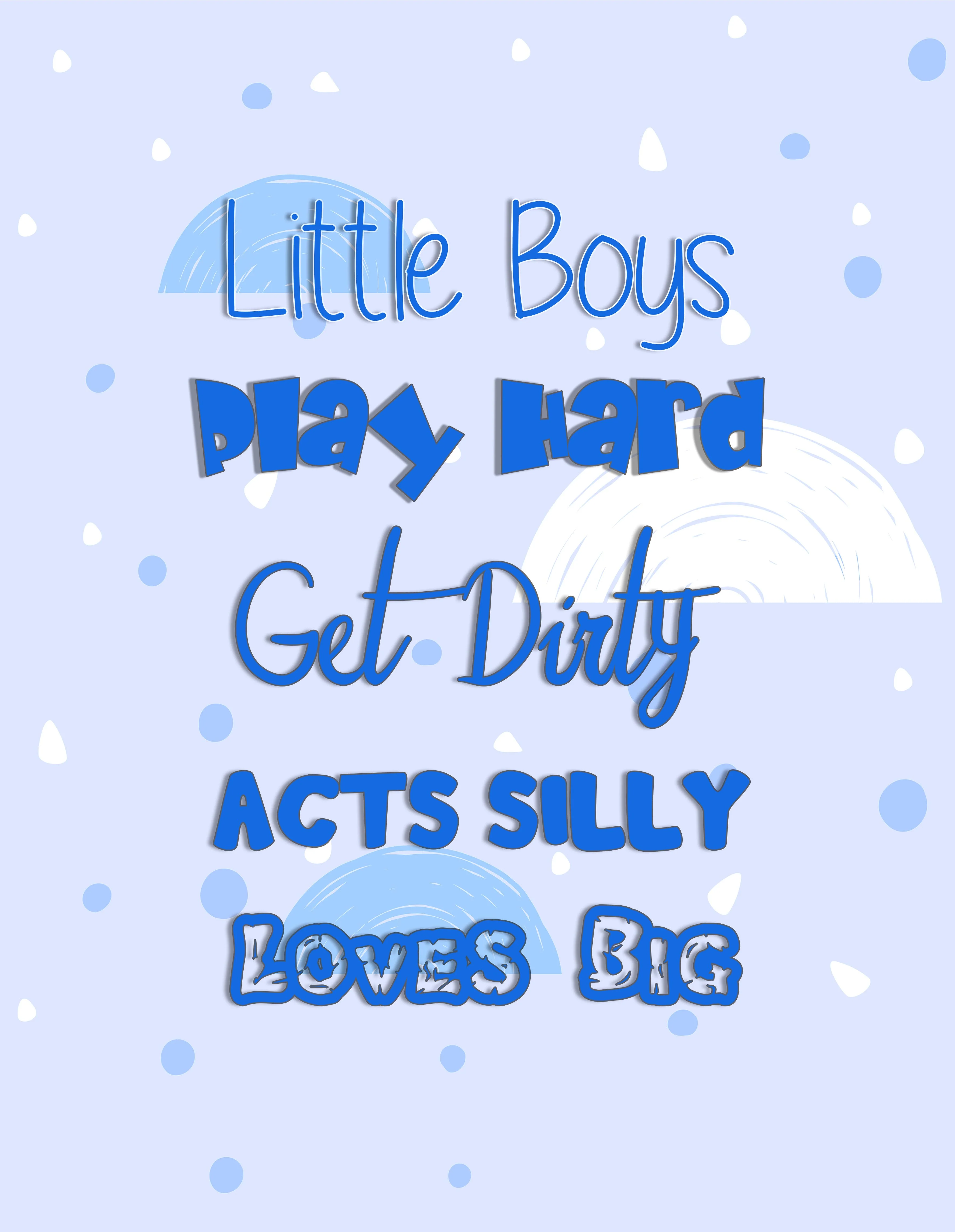Boys: Set of 1 - Little Boys, Play hard... - Image 2