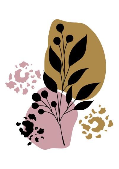 Abstract floral blush gold - Image 3