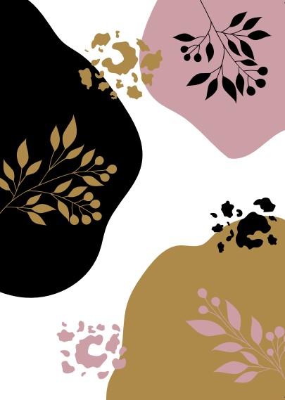 Abstract floral blush gold - Image 4