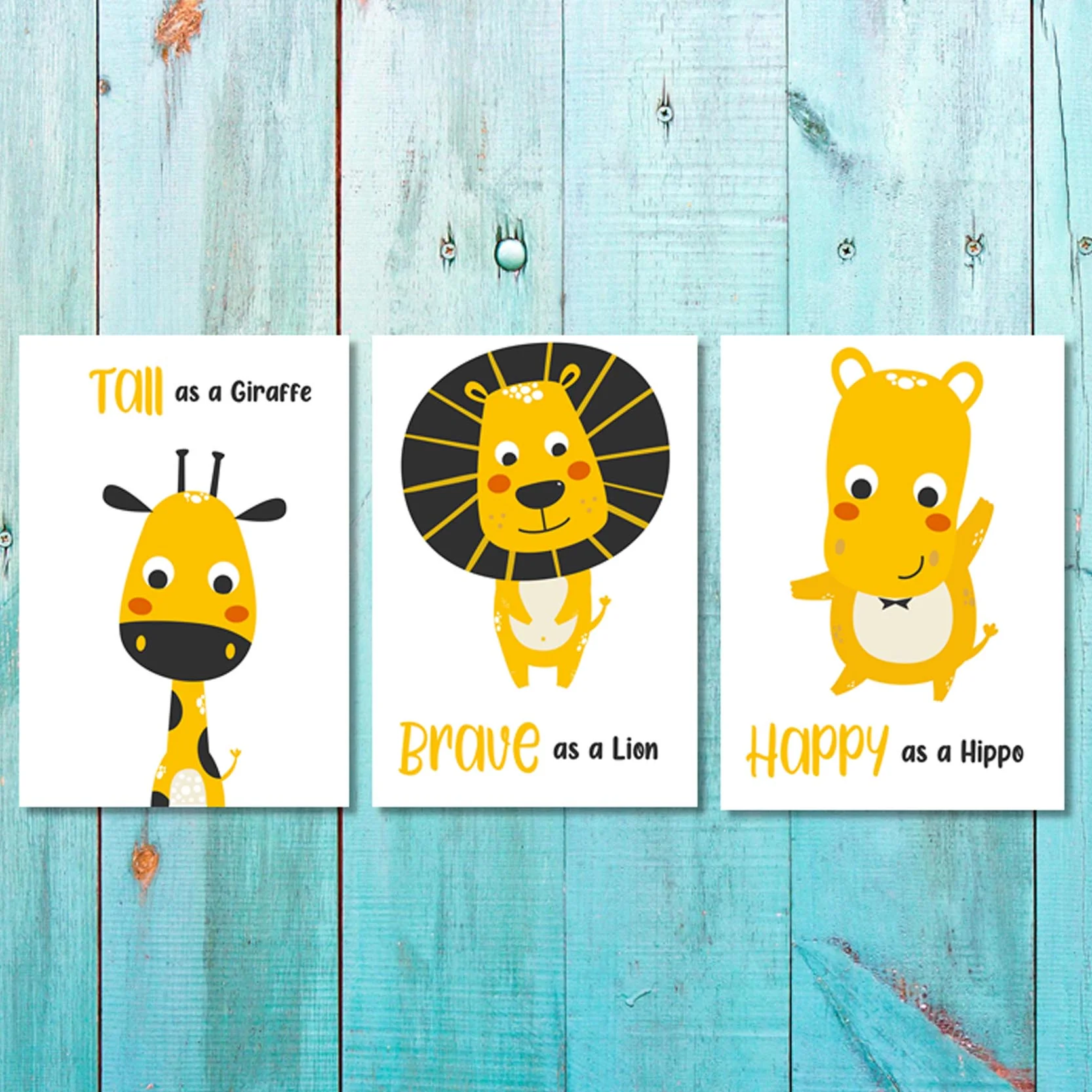 Unisex: Set of 3 - Brave Animals
