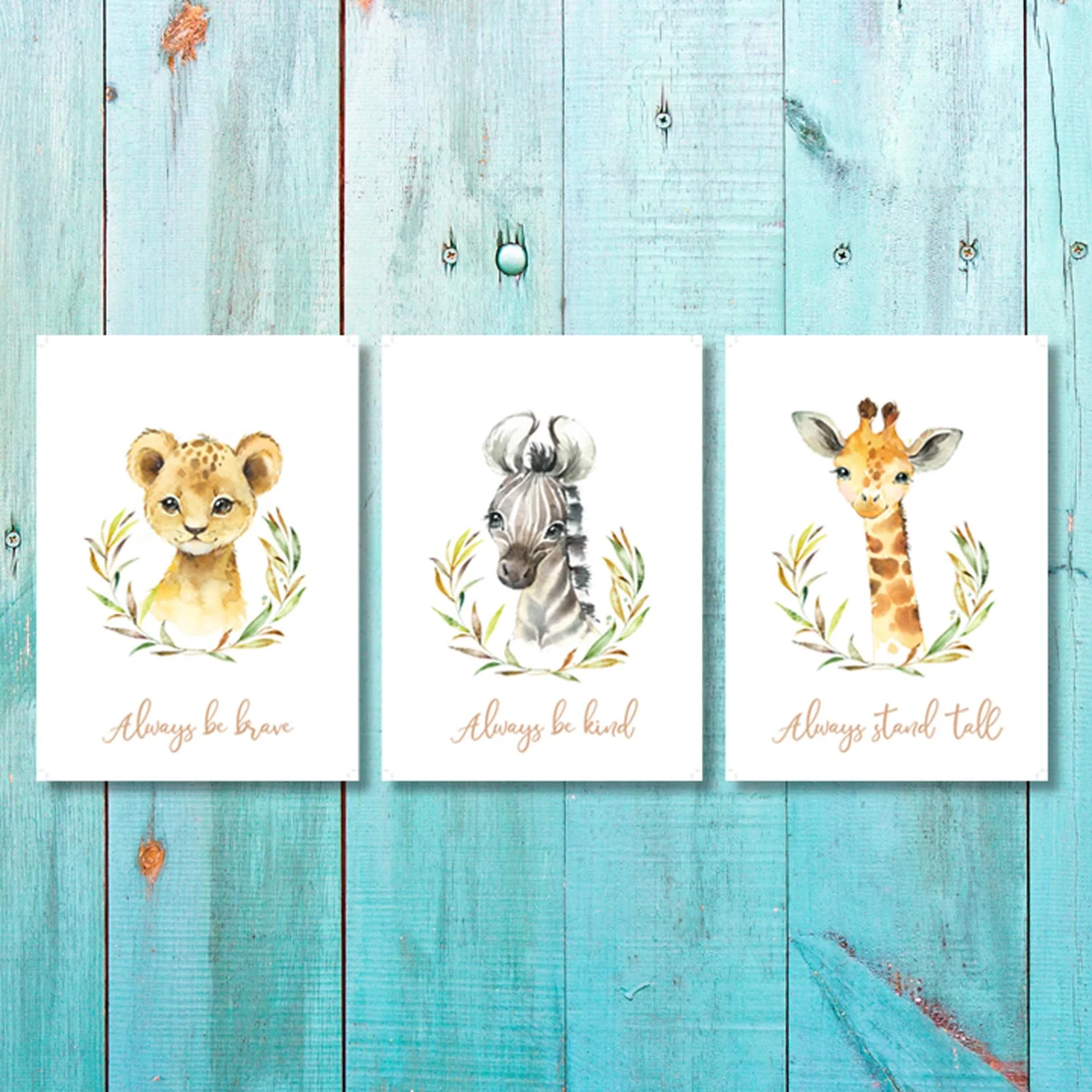 Unisex: Set of 3 - Safari Animals 1