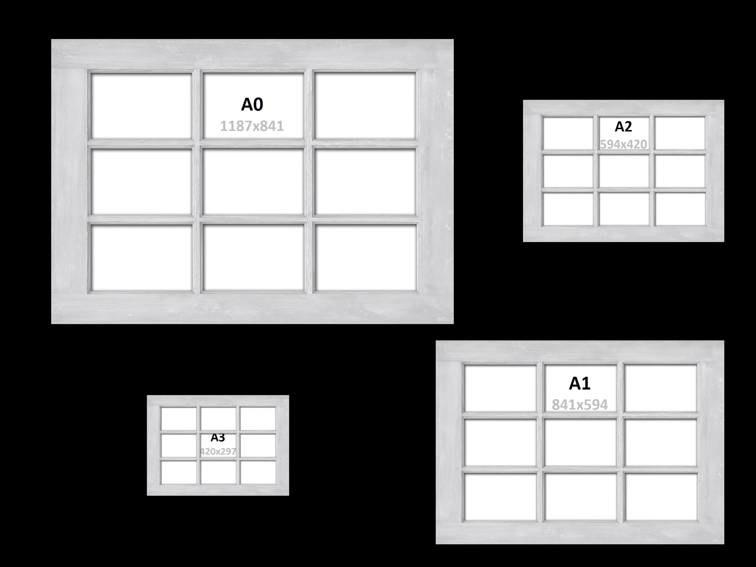Single Canvas Prints! Virtual Window Frames White Wood - Image 2