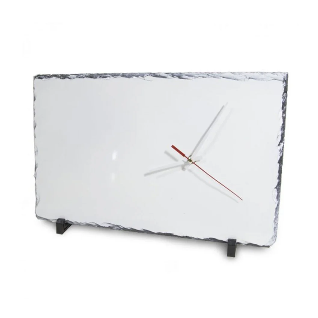 Slate Stone Photo Clock on Stand - LARGE RECTANGLE 250X450mm - Image 2