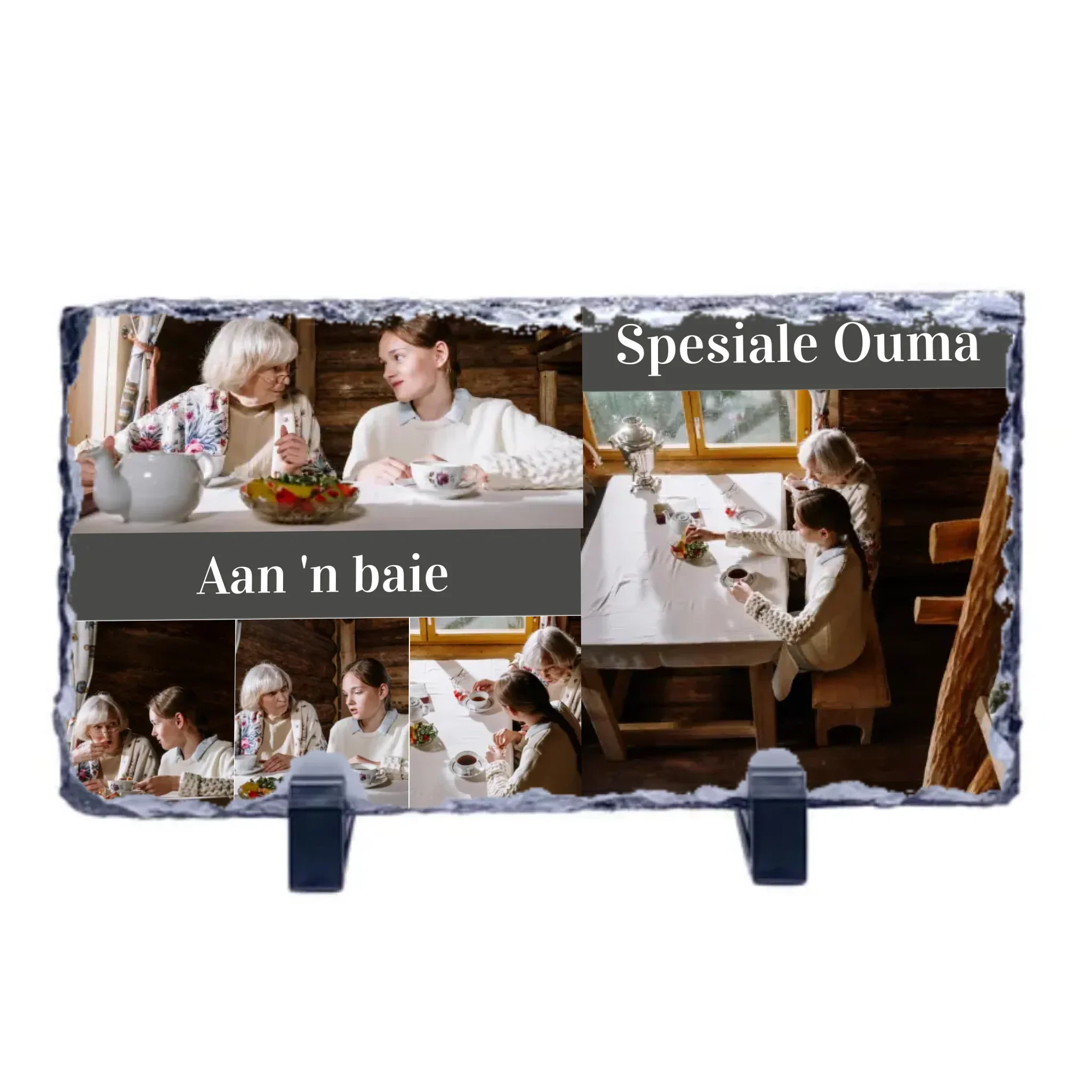 Slate Stone Photo Display Stand - Ouma Collage (various sizes) - Image 2