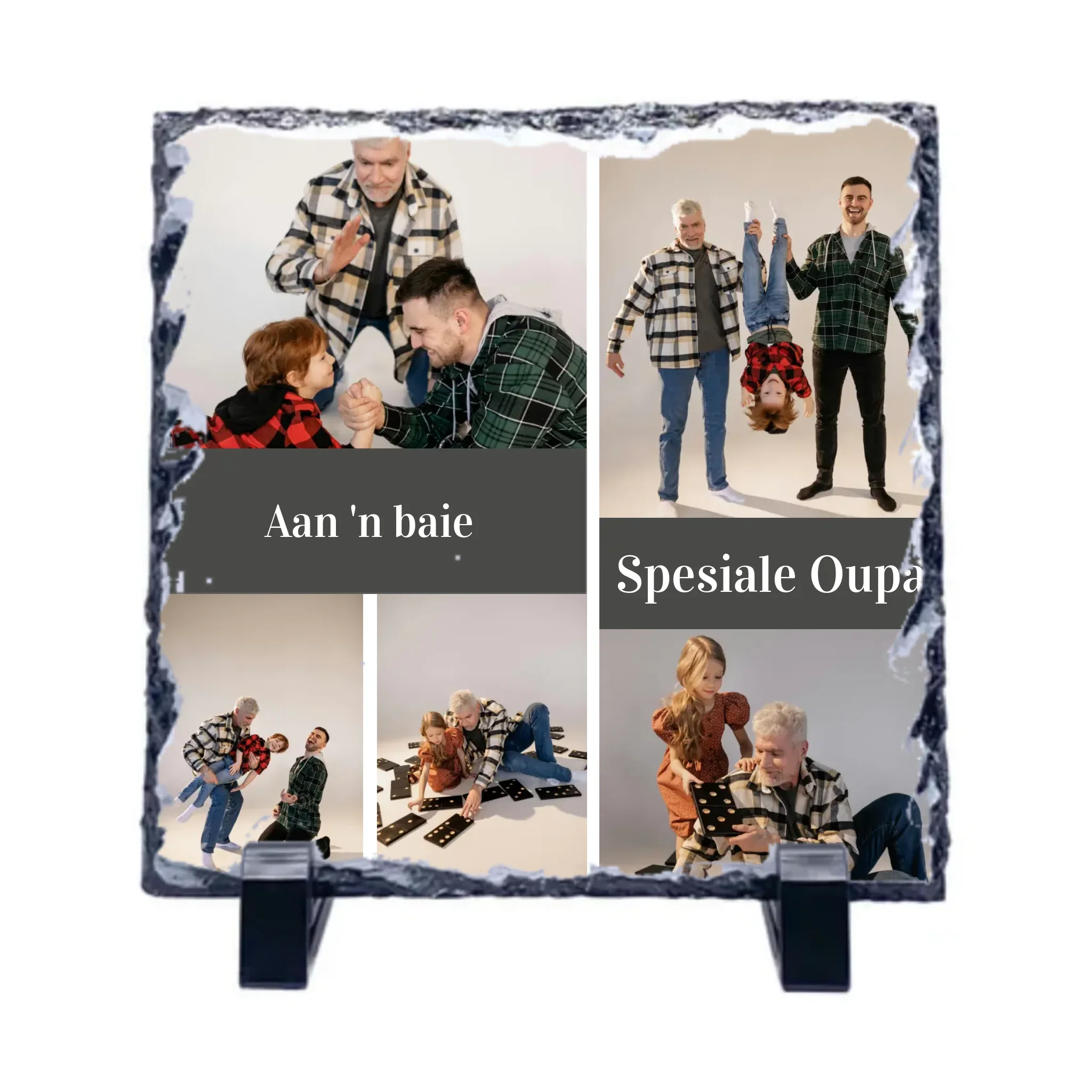 Slate Stone Photo Display Stand - Oupa Collage (various sizes) - Image 3