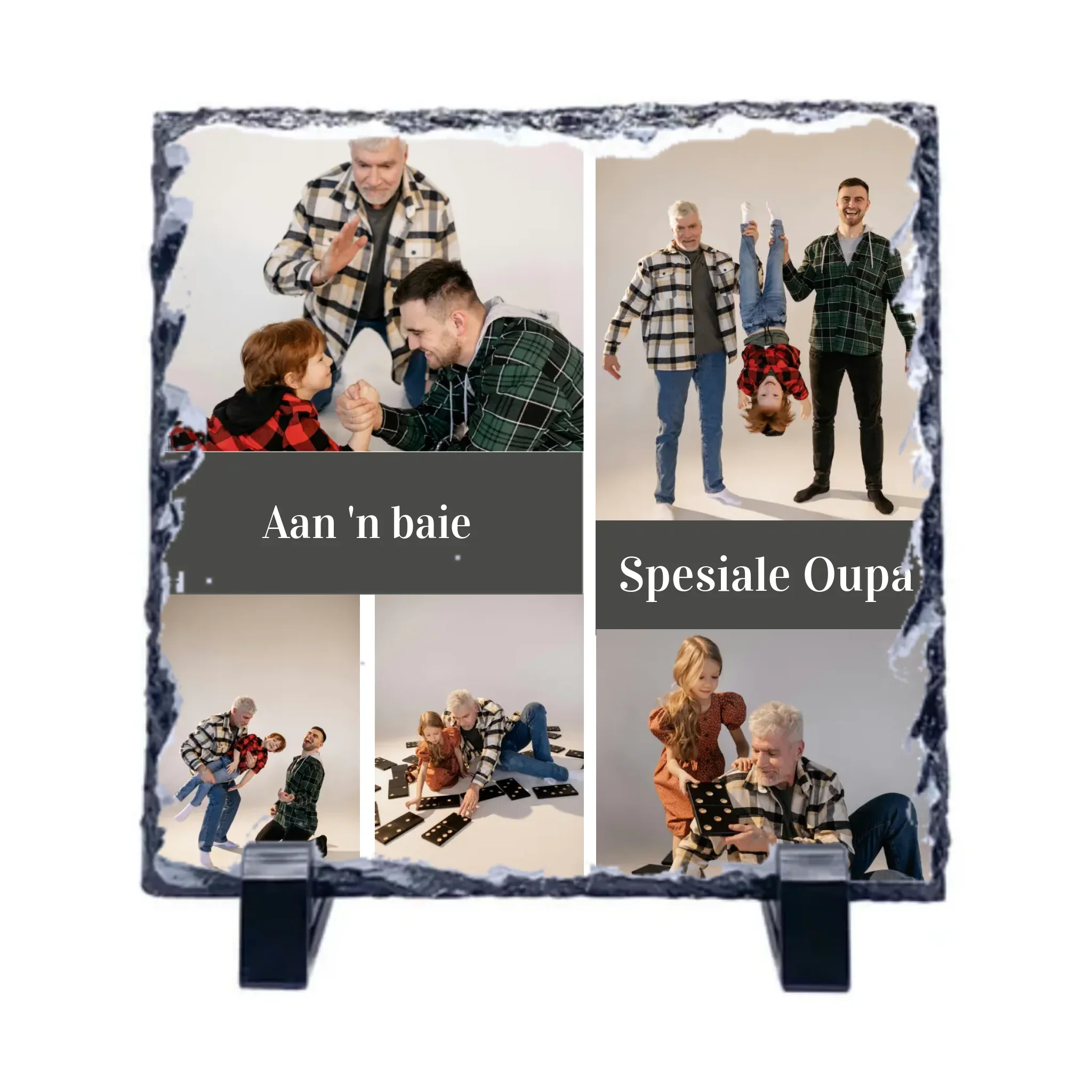 Slate Stone Photo Display Stand - Oupa Collage (various sizes) - Image 4