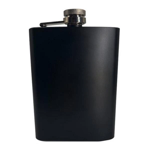 Personalised Stainless Steel 200ml Engraving Hip Flask (Black) - Image 2