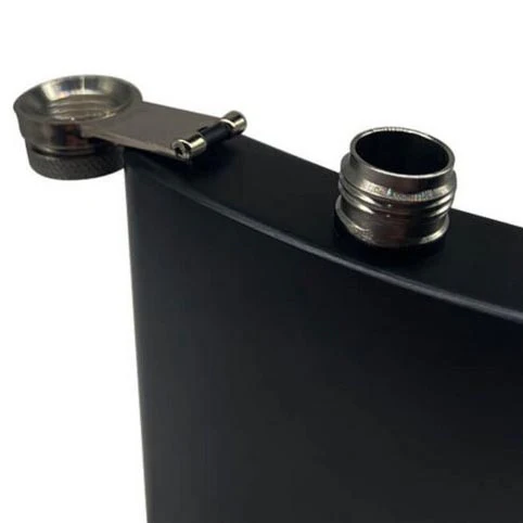 Personalised Stainless Steel 200ml Engraving Hip Flask (Black) - Image 3