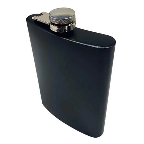 Personalised Stainless Steel 200ml Engraving Hip Flask (Black) - Image 4