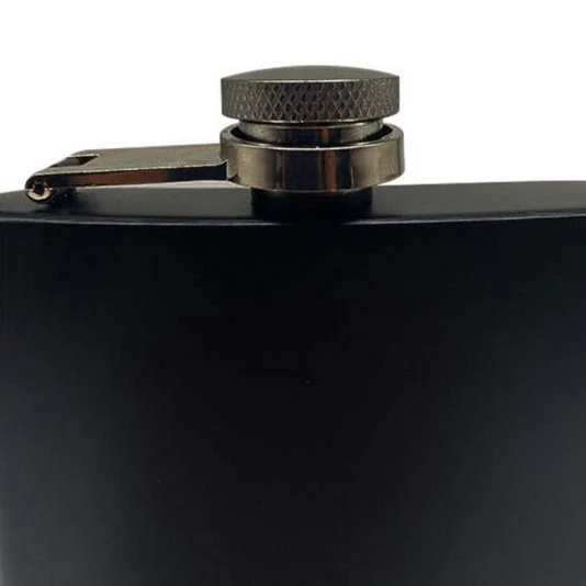 Personalised Stainless Steel 200ml Engraving Hip Flask (Black) - Image 5