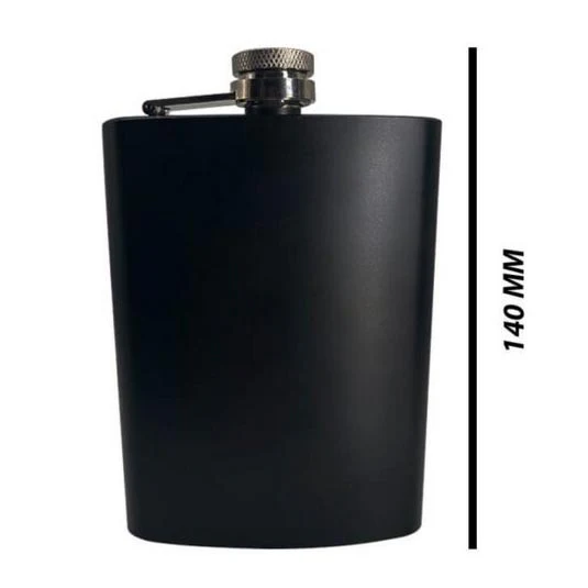 Personalised Stainless Steel 200ml Engraving Hip Flask (Black) - Image 7