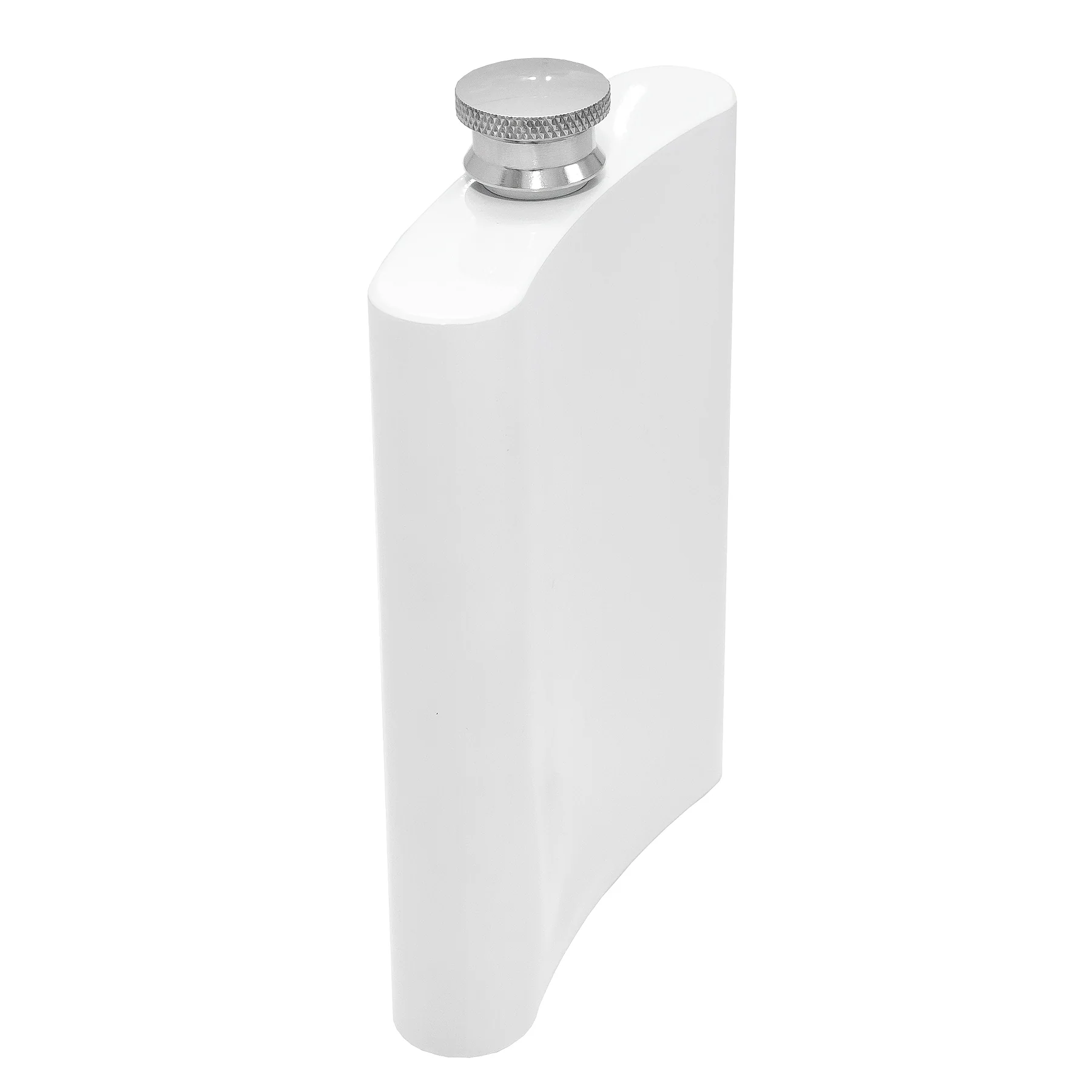Personalised Stainless Steel 200ml Hip Flask White - Image 6