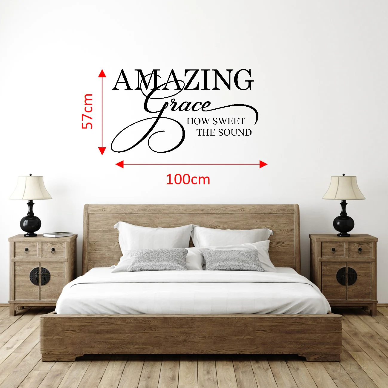 Large Vinyl Wall Art Sticker Quote: Amazing Grace how sweet the sound - Image 3