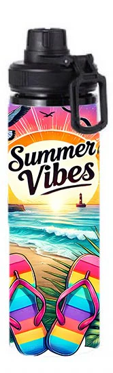 Summer - Beach Flip Flops Design on Tumbler, Can, Flask, or Water bottle - Image 6