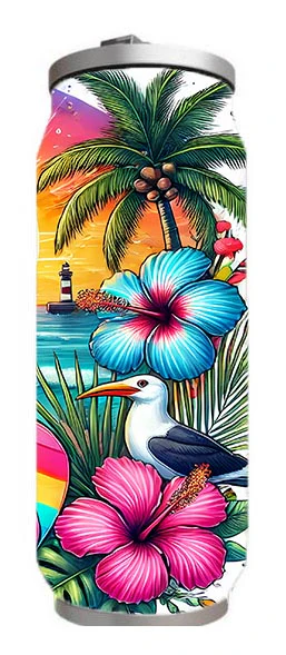 Summer - Colorful Summer Vibes Design on Tumbler, Can, Flask, or Water bottle - Image 3
