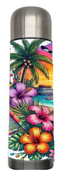 Summer - Colorful Summer Vibes Design on Tumbler, Can, Flask, or Water bottle - Image 5