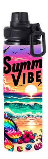 Summer - Colorful Summer Vibes Design on Tumbler, Can, Flask, or Water bottle - Image 6