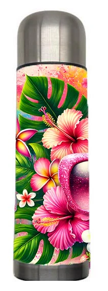 Summer - Tropical Design on Tumbler, Can, Flask, or Water bottle - Image 5