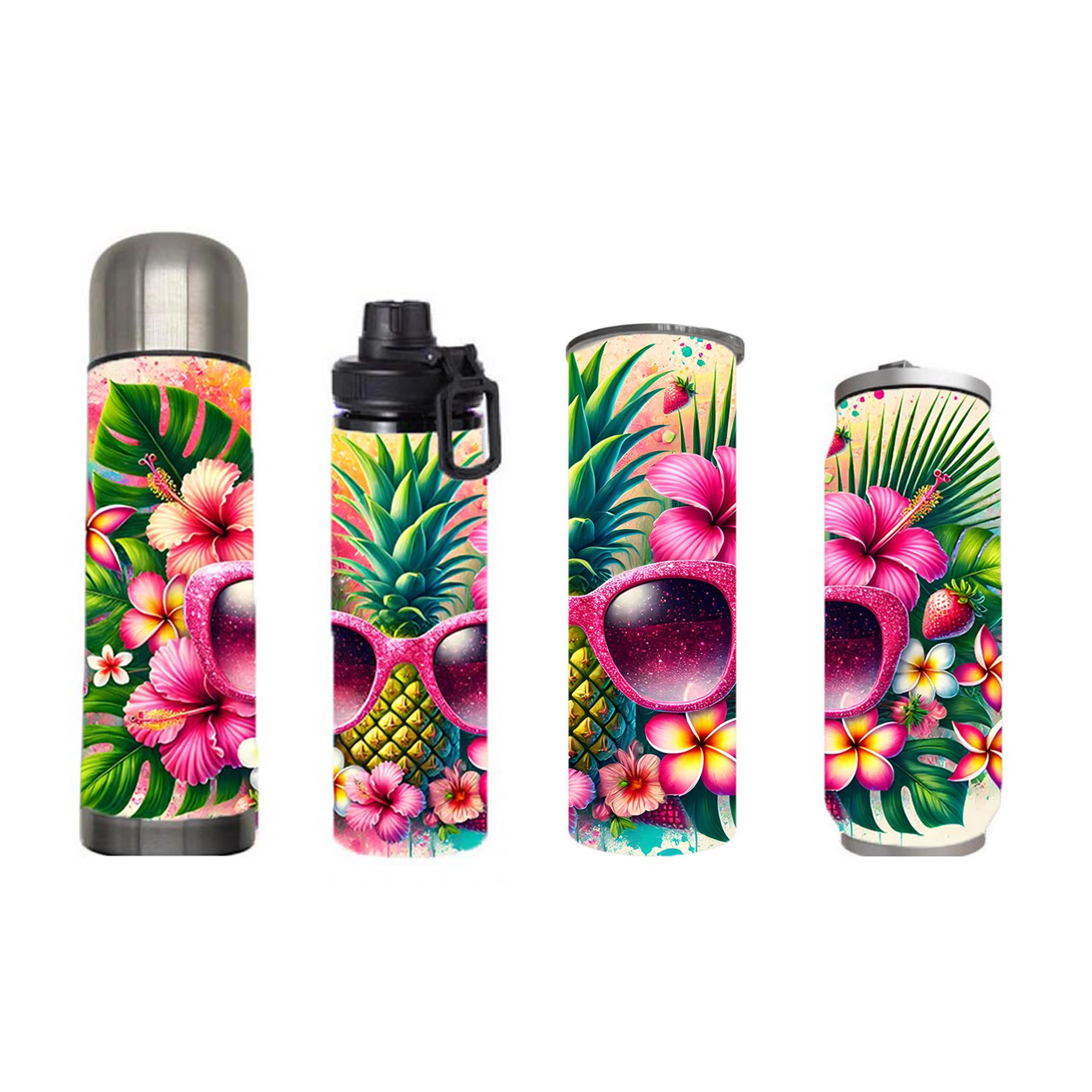 Summer - Tropical Design on Tumbler, Can, Flask, or Water bottle - Image 7
