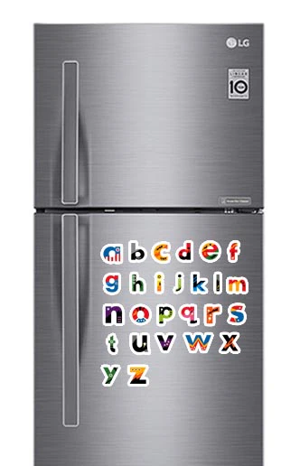 Super Hero Alphabet Lower Case Fridge Magnets - (26 PER PACK) - Image 2