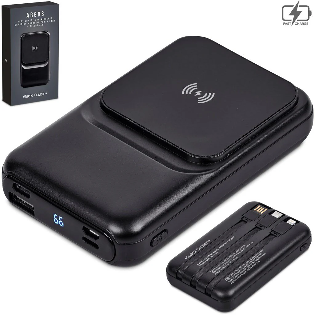 Swiss Cougar Argos Fast Charge 20W Wireless Charging Magnetic Power Bank -10000mAh - Image 5