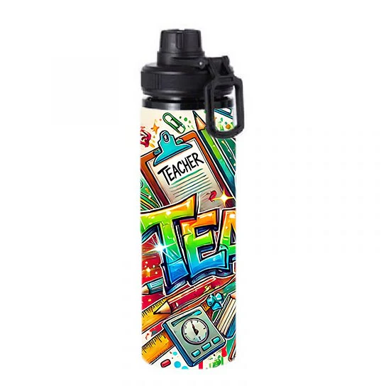 Teacher - Funky Teacher Design on Tumbler, Can, Flask, or Water bottle - Image 6