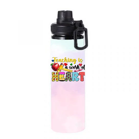 Teacher - Teaching is a work of heart Design on Tumbler, Can, Flask, or Water bottle - Image 6