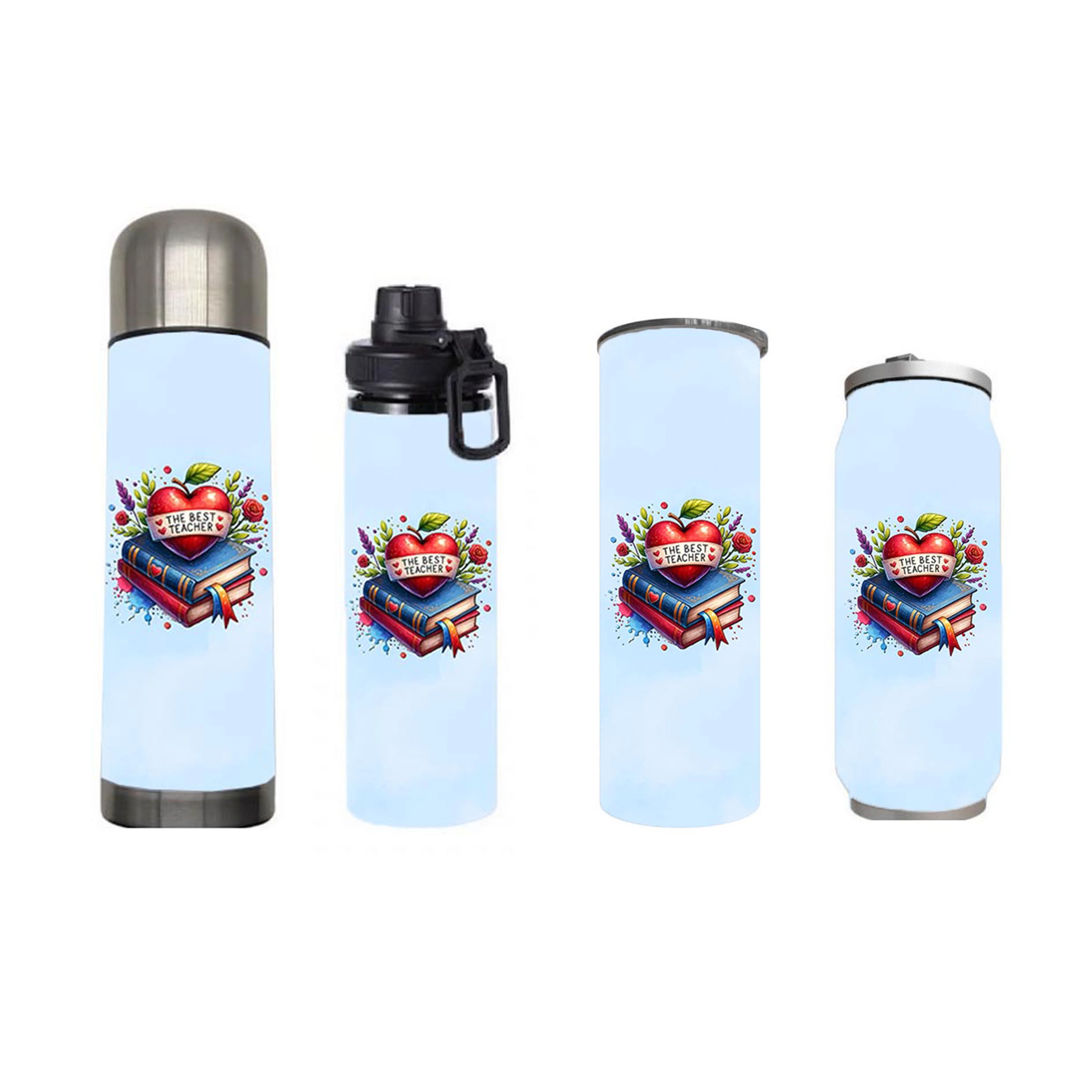 Teacher - The Best Teacher Design on Tumbler, Can, Flask, or Water bottle - Image 7