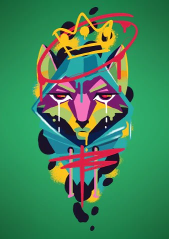 Teen Boys: Set of 1 - Grafitti Fox - Image 2
