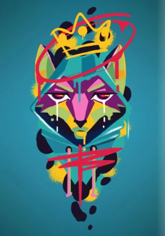 Teen Boys: Set of 1 - Grafitti Fox - Image 3