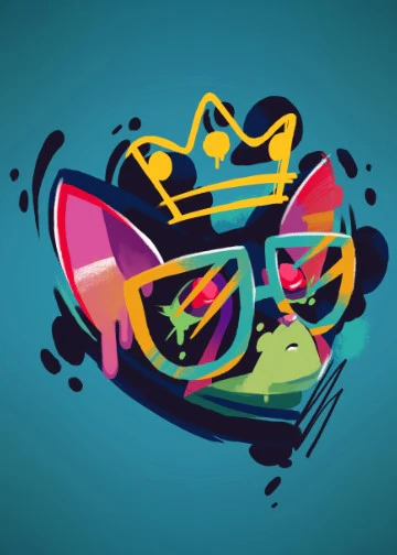 Teen Boys: Set of 1 - Grafitti-Kitty - Image 2