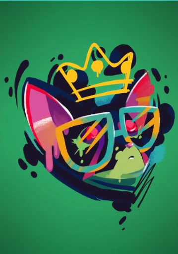 Teen Boys: Set of 1 - Grafitti-Kitty - Image 3
