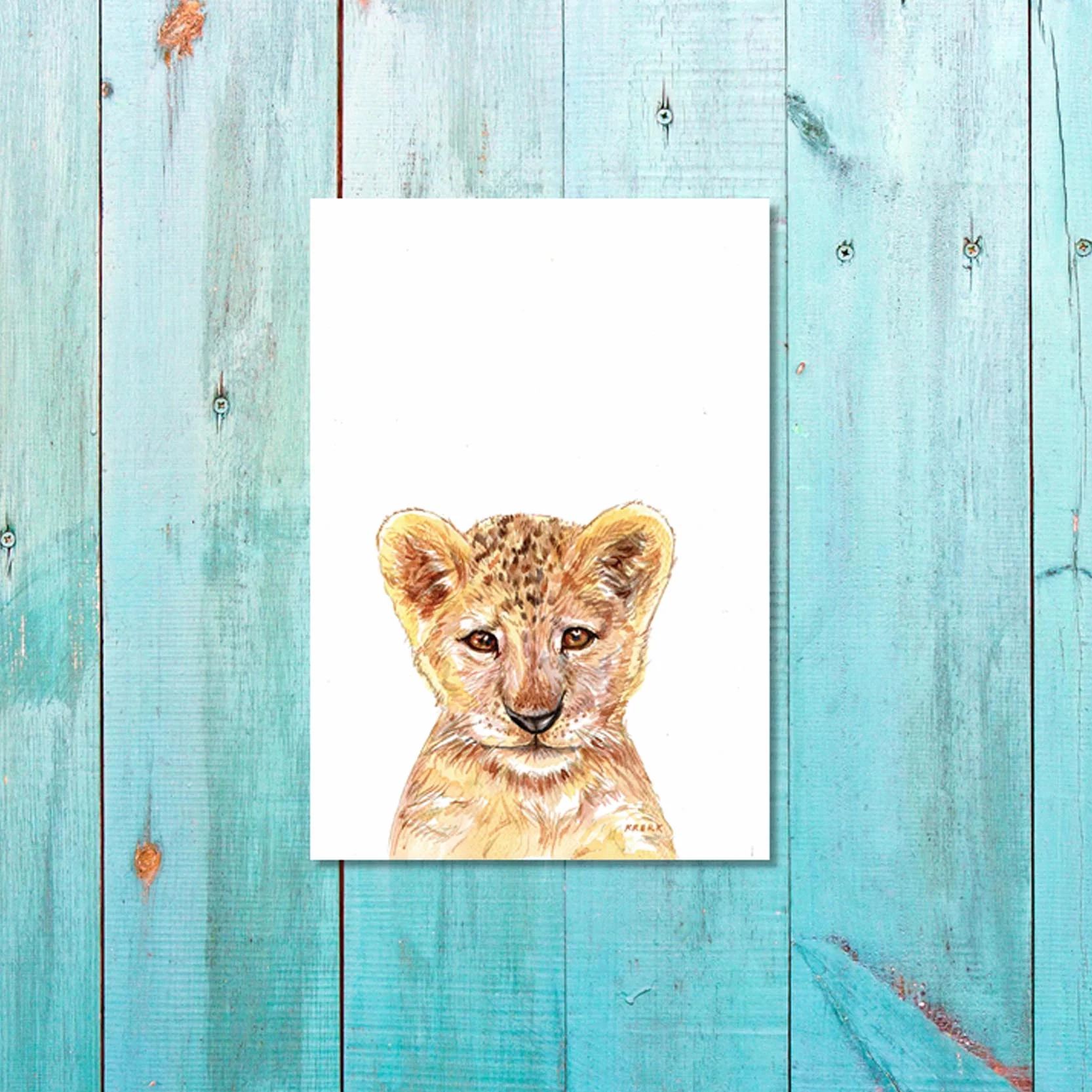 Unisex: Set of 1 - Watercolor Lion