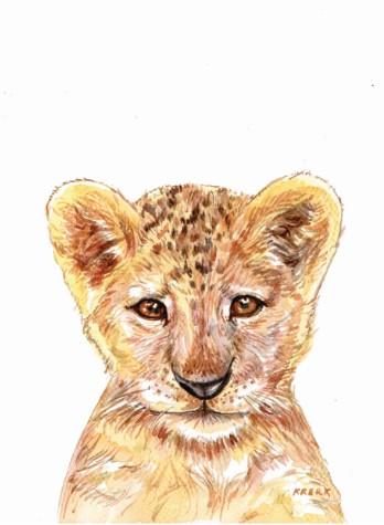 Unisex: Set of 1 - Watercolor Lion - Image 2