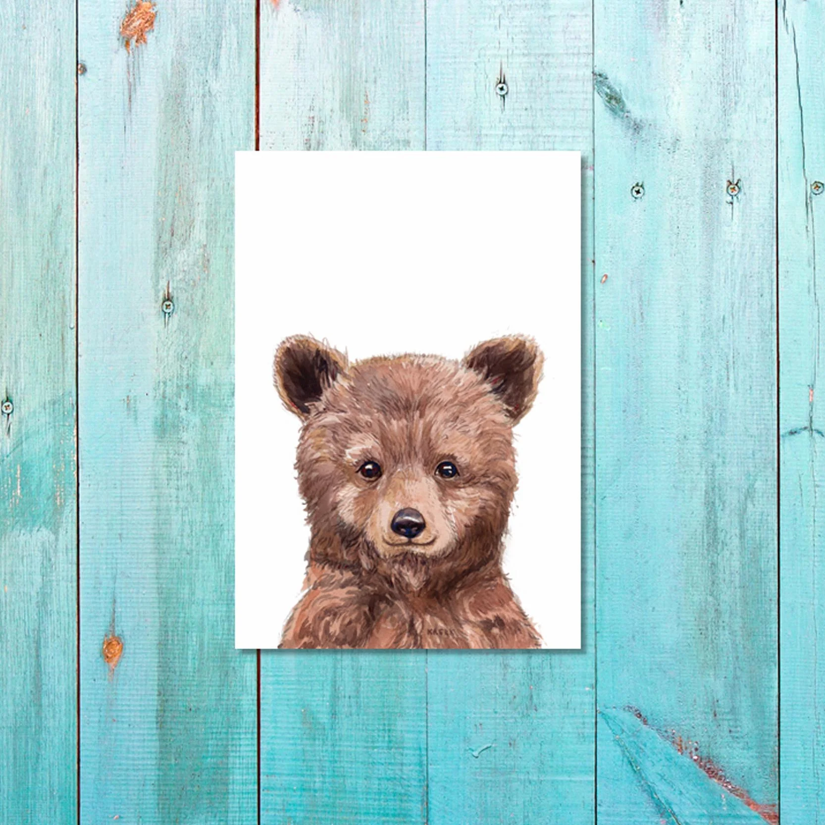 Unisex: Set of 1 - Watercolor Baby Bear