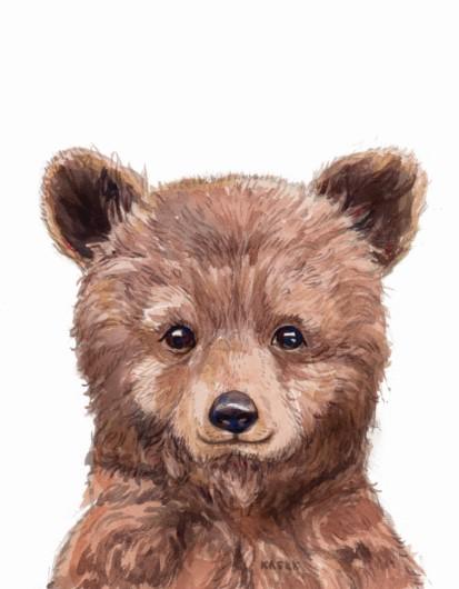 Unisex: Set of 1 - Watercolor Baby Bear - Image 2
