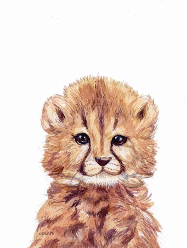 Unisex: Set of 1 - Watercolor Cheetah - Image 2