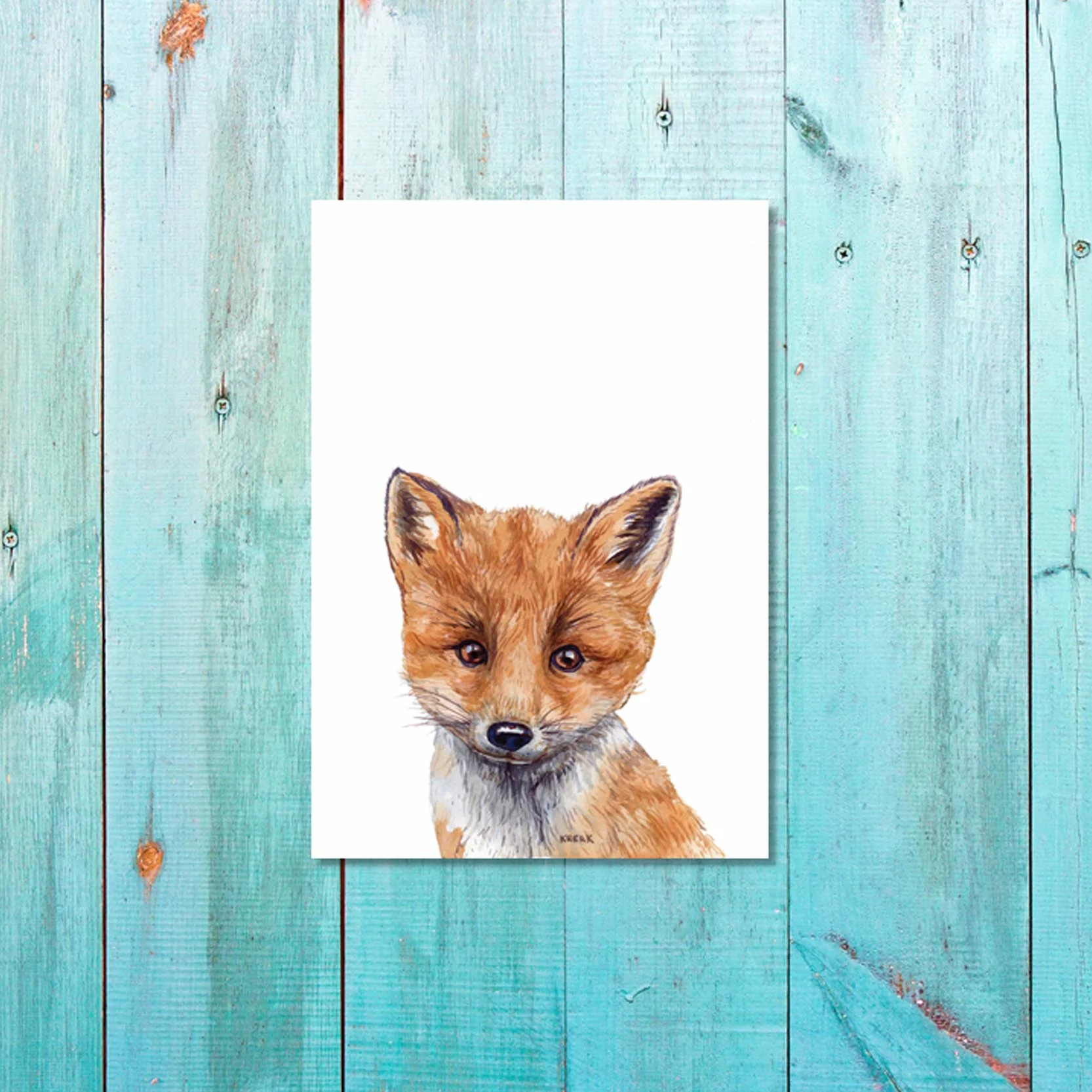 Unisex: Set of 1 - Watercolor Fox