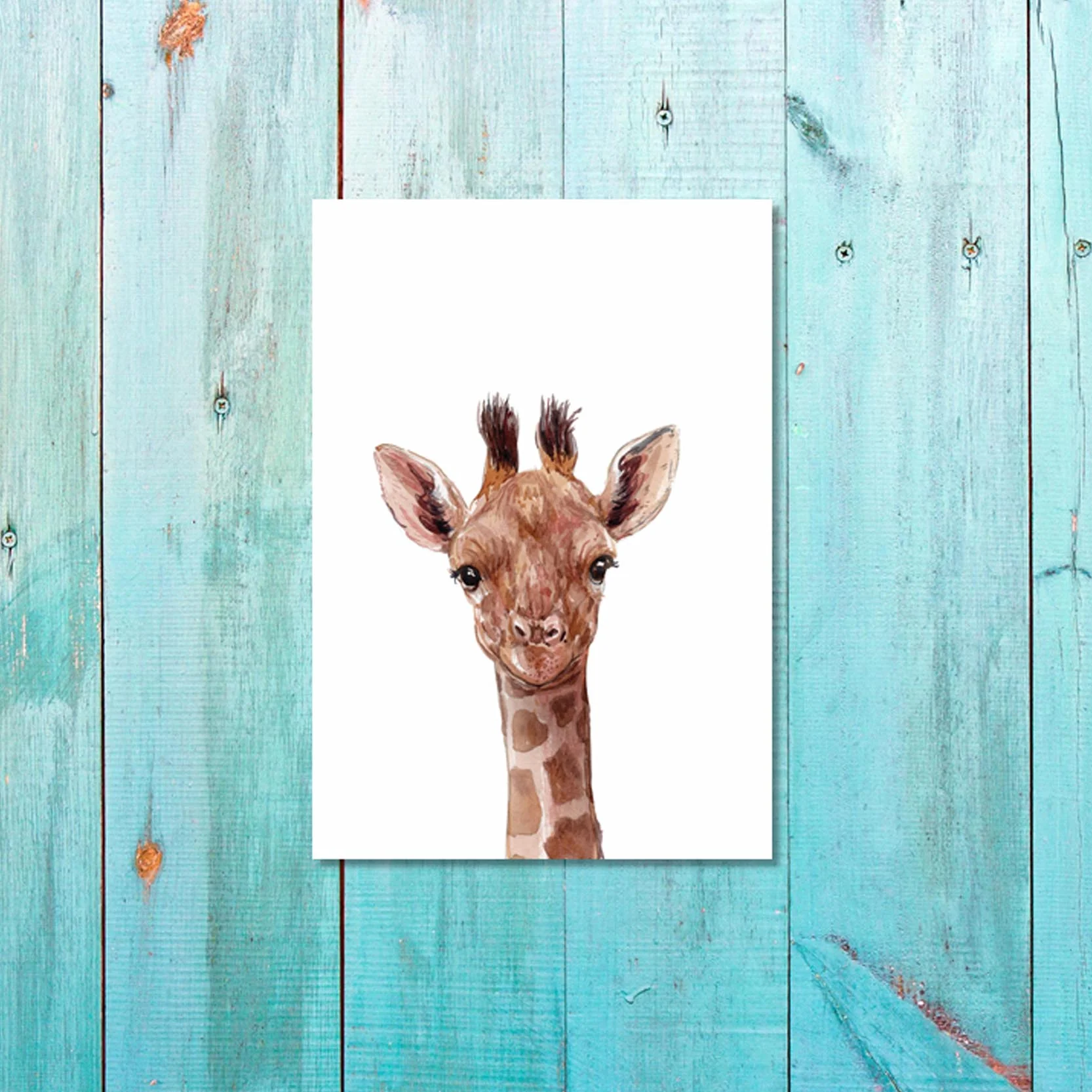 Unisex: Set of 1 - Watercolor Giraffe