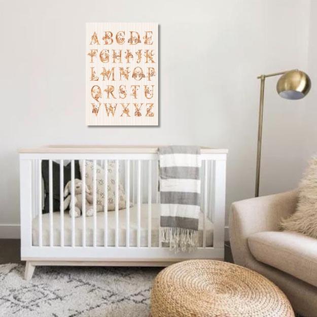 Unisex: Set of 1 - Watercolor-nursery-alphabet-print - Image 3