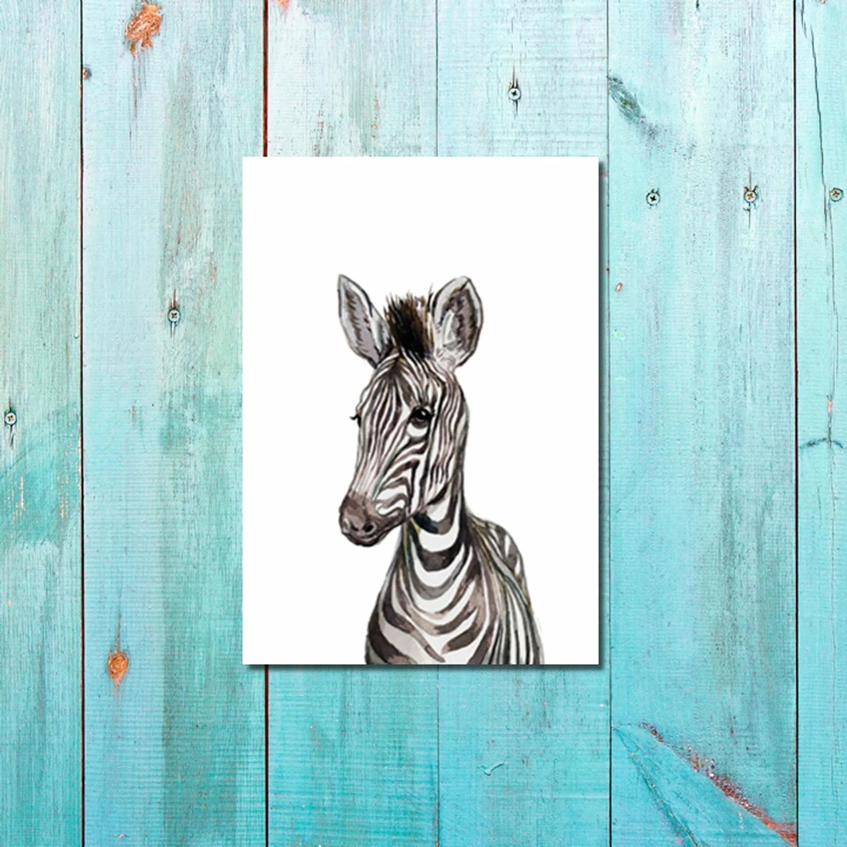 Unisex: Set of 1 - Watercolor Zebra